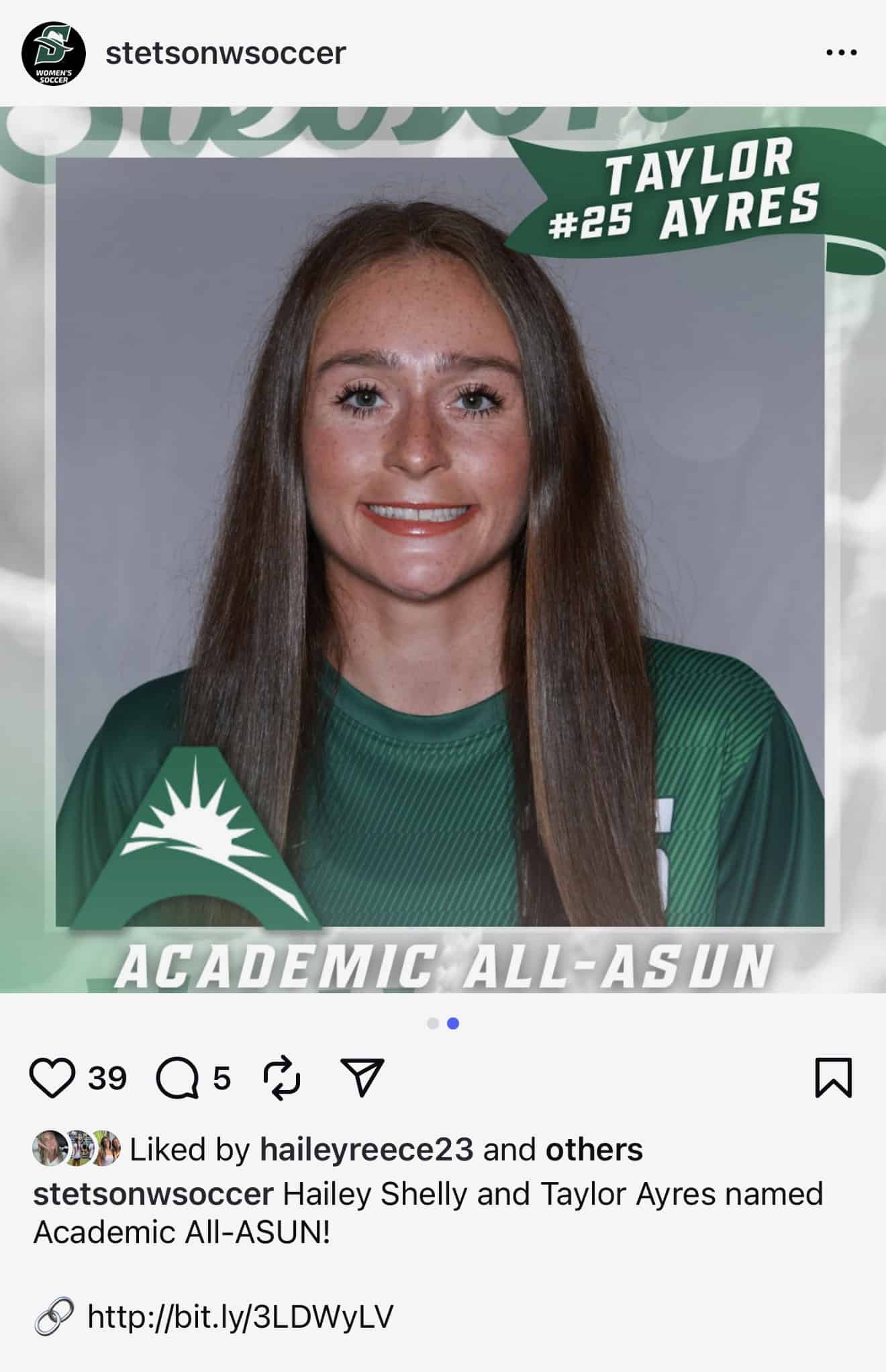 Taylor Ayres Academic All-ASUN